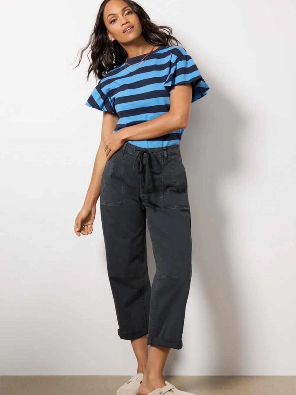 Kut from the Kloth Ashton Barrel Leg Draw String Pants